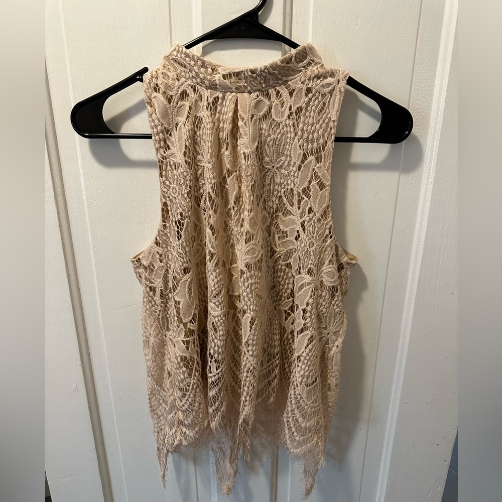 Lacey top in ivory